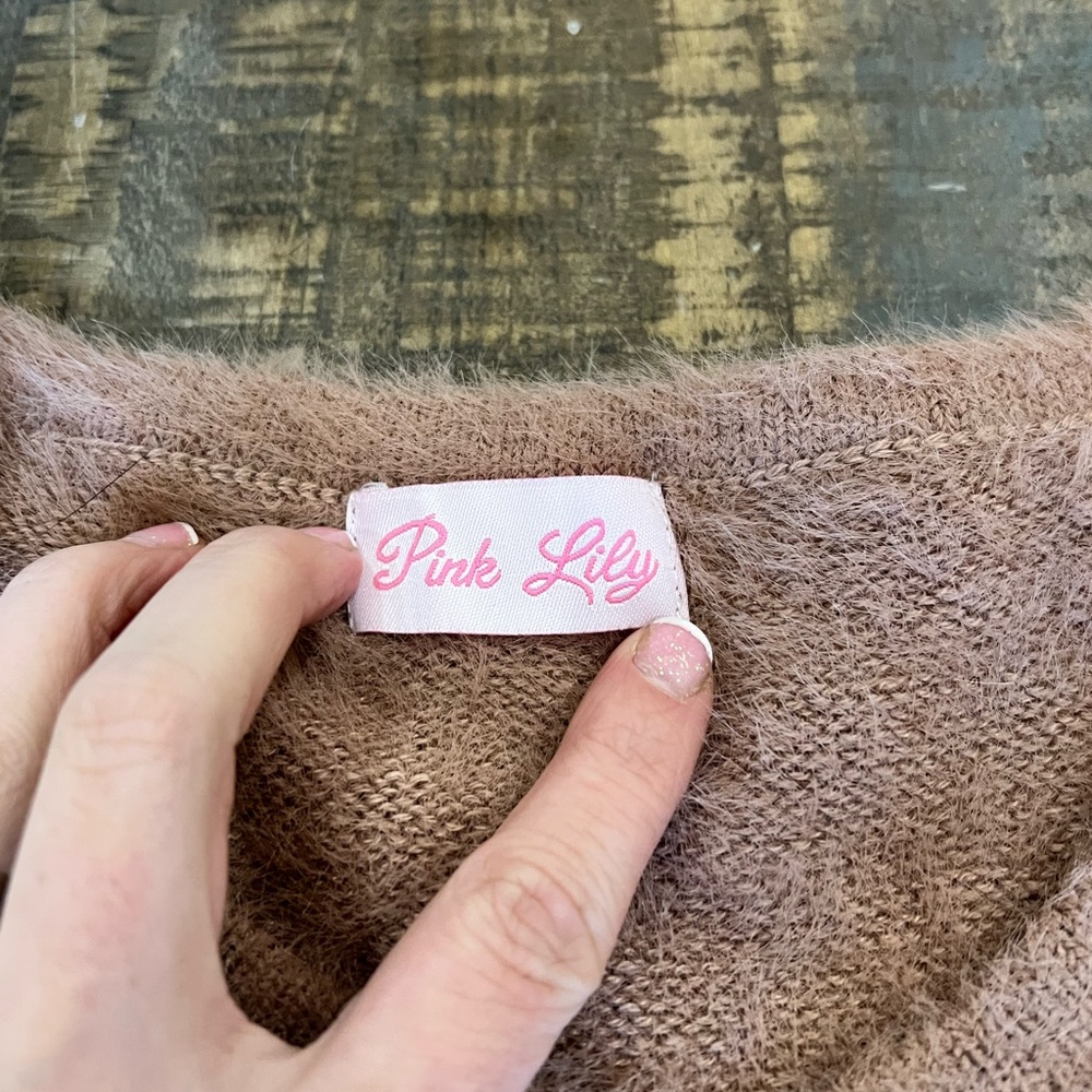 Super soft and cozy Pink lily sweater